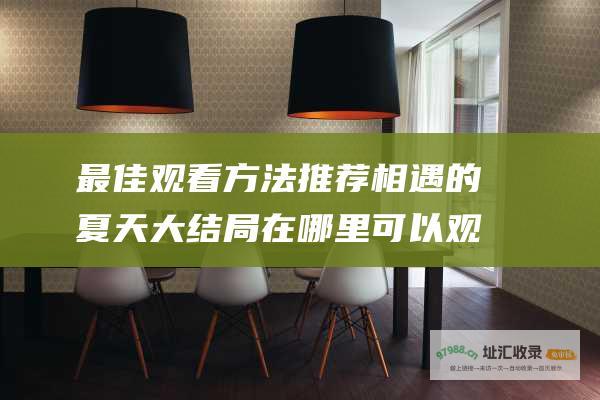 最佳观看方法推荐 相遇的夏天 大结局 在哪里可以观看综艺