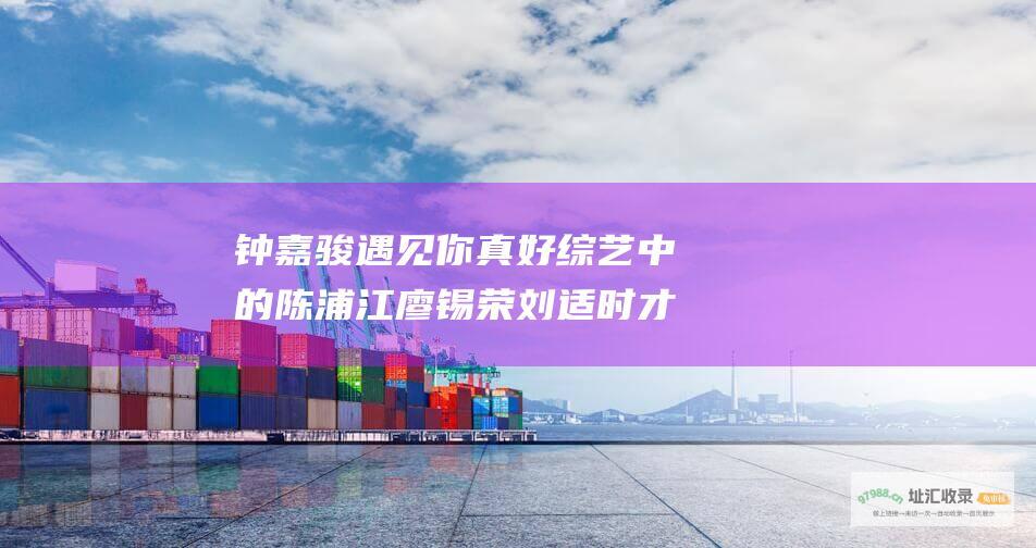 钟嘉骏 遇见你真好 综艺 中的陈浦江 廖锡荣 刘适时 才华斐然的新星