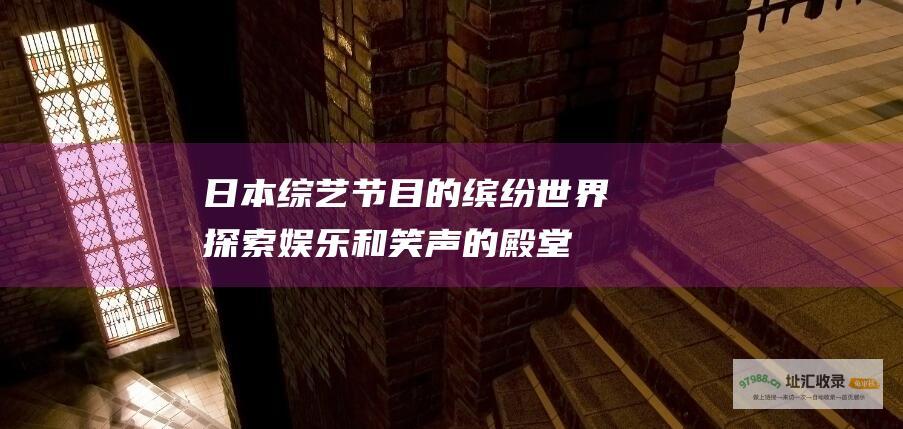 日本综艺节目的缤纷世界 探索娱乐和笑声的殿堂