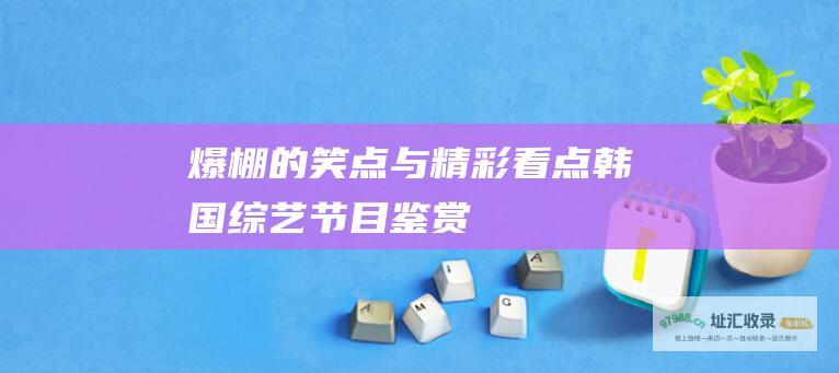 爆棚的笑点与精彩看点 韩国综艺节目鉴赏