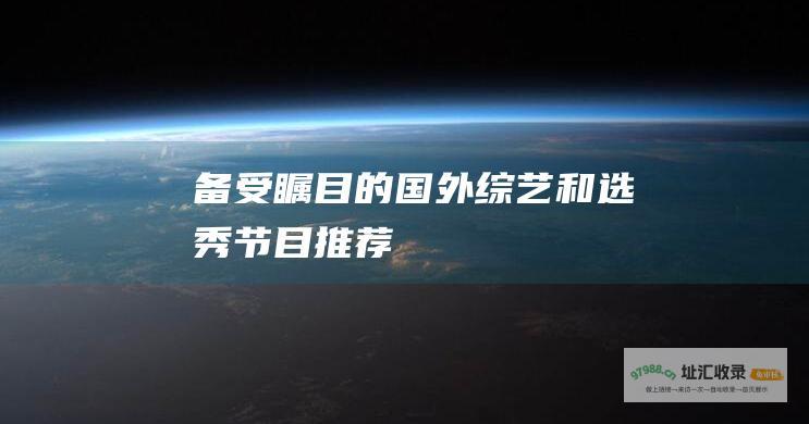 备受瞩目的国外综艺和选秀节目推荐
