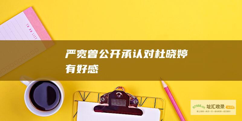 严宽曾公开承认对杜晓婷有好感