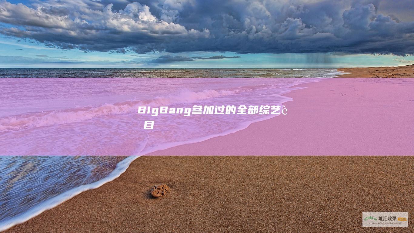 BigBang参加过的全部综艺节目