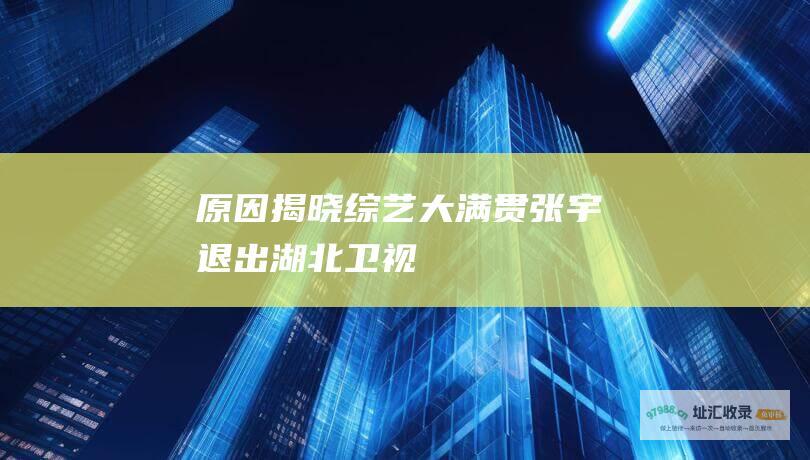 原因揭晓张宇退出湖北卫视