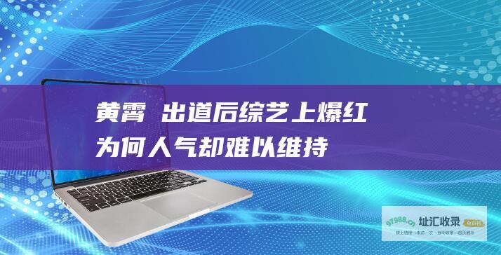 黄霄雲出道后上爆红为何人气却难以维持