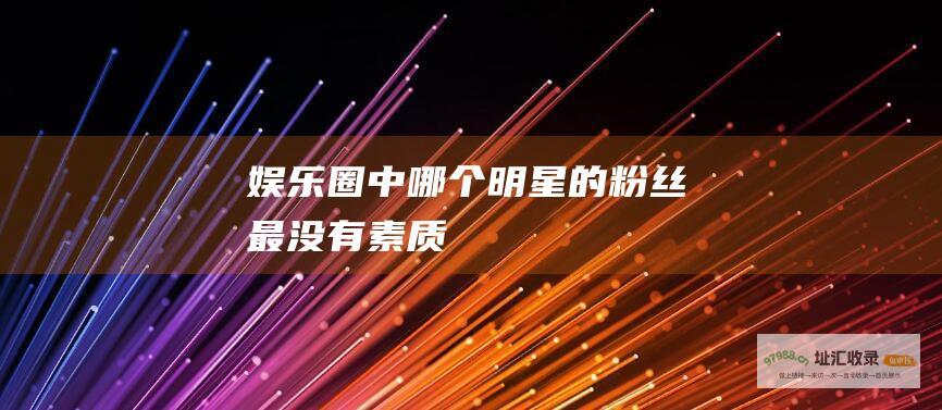 娱乐圈中哪个明星的粉丝最没有素质