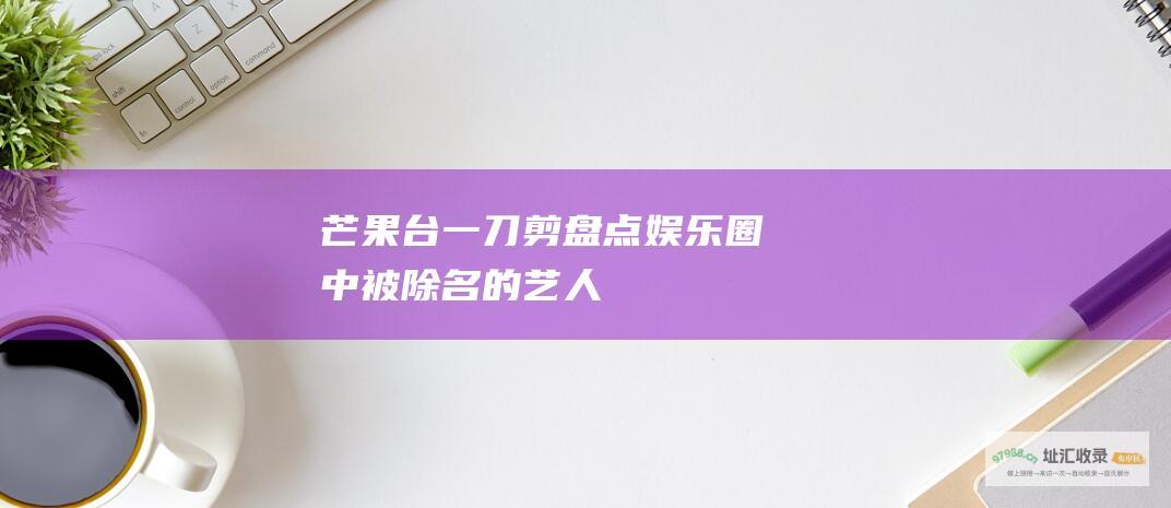 芒果台一刀剪 盘点娱乐圈中被除名的艺人