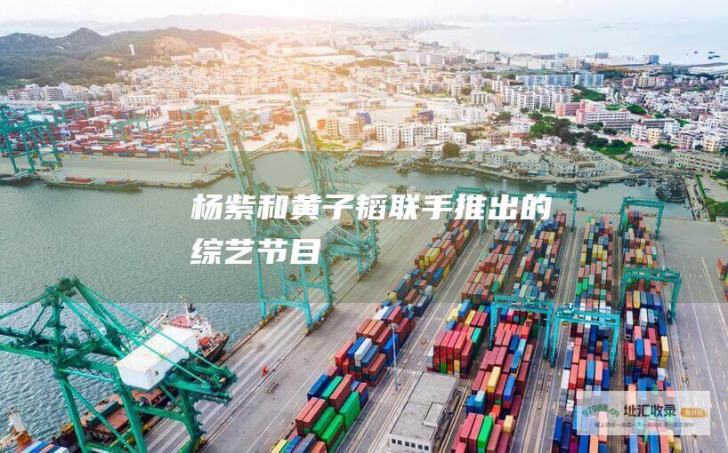 杨紫和黄子韬联手推出的综艺节目