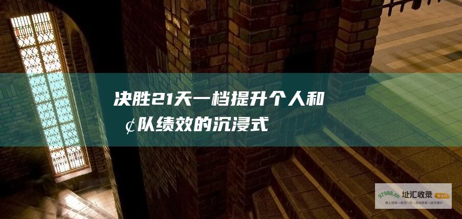 决胜21天 ——一档提升个人和团队绩效的沉浸式体验式真人秀节目