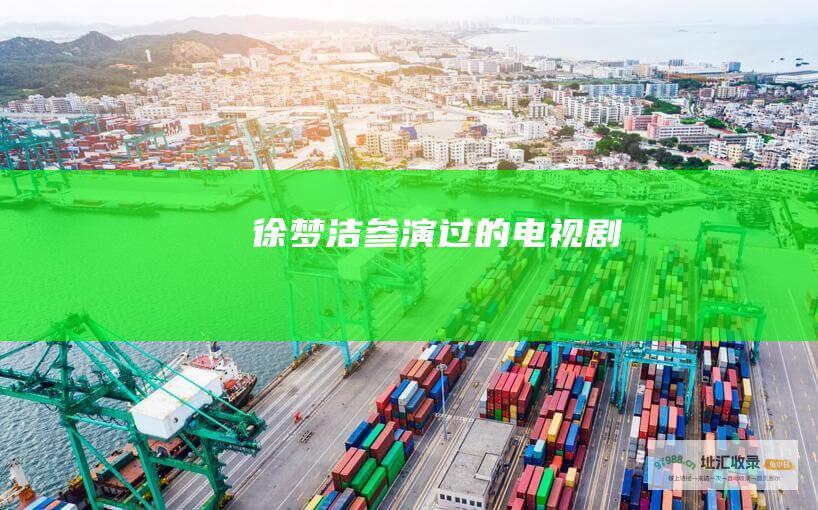 徐梦洁参演过的电视剧