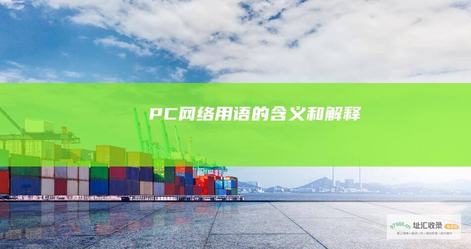 PC网络用语的含义和解释