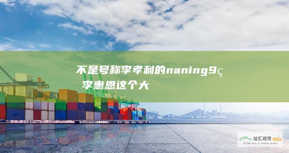 不是号称李孝利的naning9的李惠恩这个大