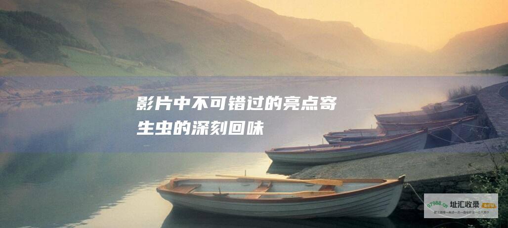 影片中不可错过的亮点寄生虫的深刻回味