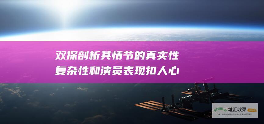 双探剖析其情节的真实性复杂性和演员表现扣人心