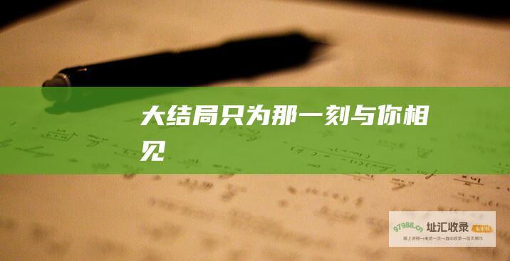 大结局只为那一刻与你相见