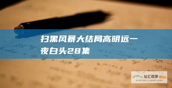 扫黑风暴大结局高明远一夜白头28集