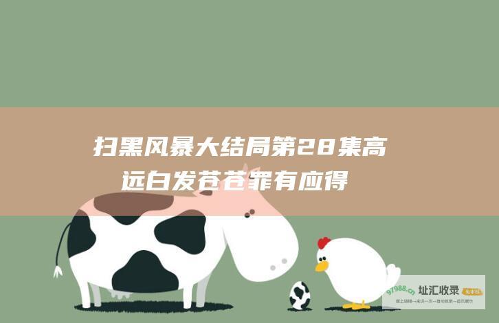 扫黑风暴大结局第28集高明远白发苍苍罪有应得
