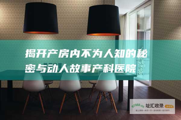 揭开产房内不为人知的秘密与动人故事产科医院