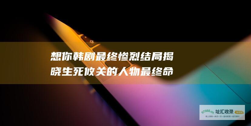 想你韩剧最终惨烈结局揭晓生死攸关的人物最终命
