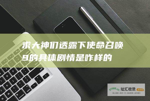 求大神们透露下！ 使命召唤9的具体剧情是咋样的