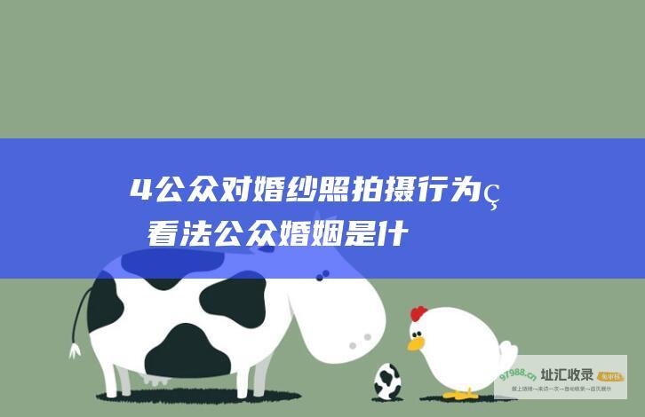 4. 公众对婚纱照拍摄行为的看法 (公众婚姻 是什么意思)