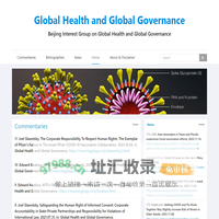 首页 | GLOBAL HEALTH AND GLOBAL GOVERNANCE