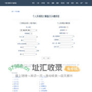 个税计算器_2024最新版个人所得税计算器在线计算工具